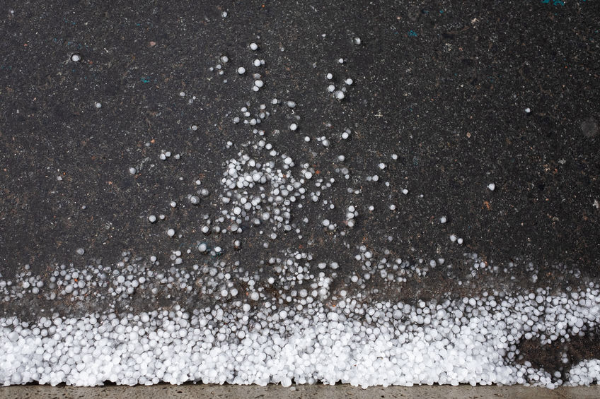 Hail Damaging Car