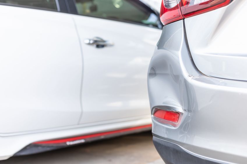car dent on bumper